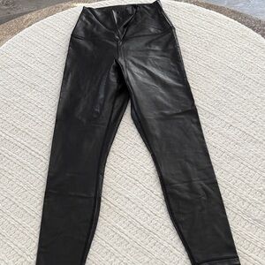 Black Faux Leather Leggings